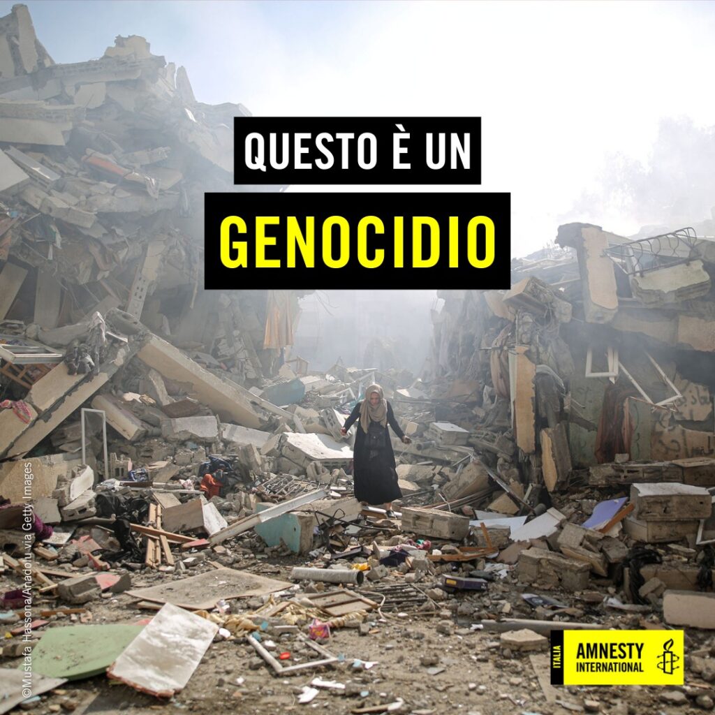 Amnesty accusa Israele “Genocidio in diretta” e crimini di guerra a Gaza