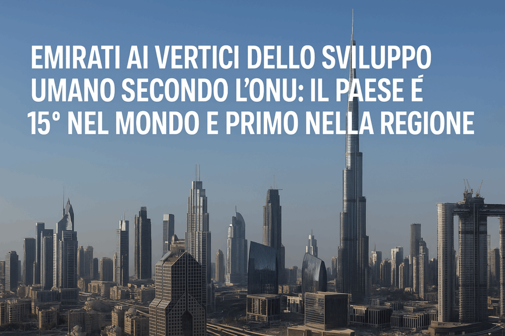 Emirati Arabi al top nello sviluppo umano un modello arabo di crescita centrata sulla persona