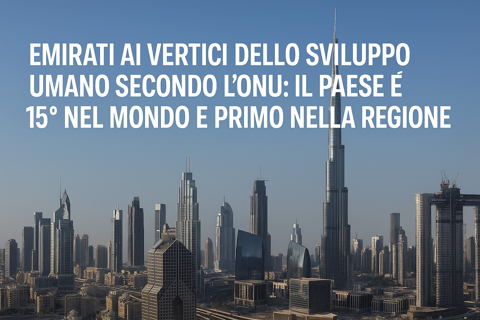 Emirati Arabi al top nello sviluppo umano un modello arabo di crescita centrata sulla persona