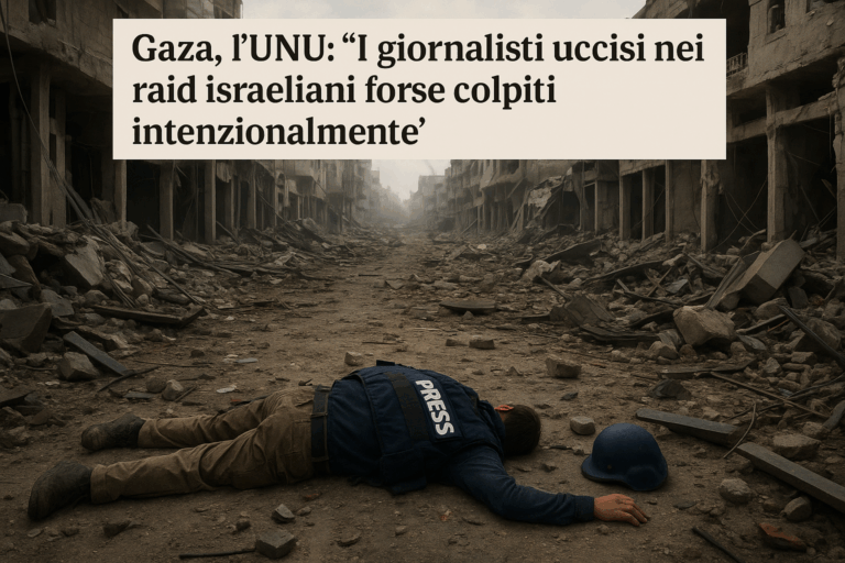 Gaza, l’ONU “I giornalisti uccisi nei raid israeliani forse colpiti intenzionalmente”