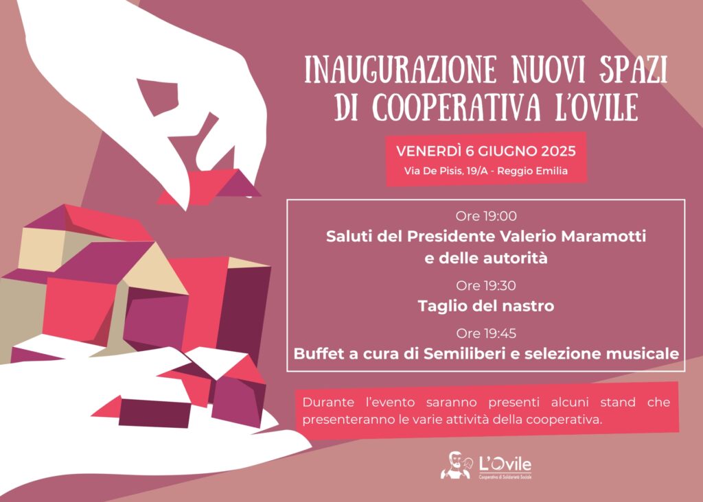 Invito inaugurazione nuova sede Ovile - 6 giugno 2025