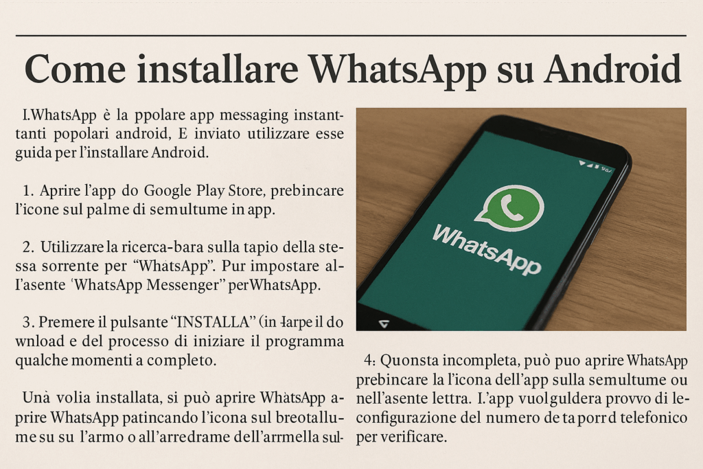 Come installare WhatsApp su Android: guida passo per passo