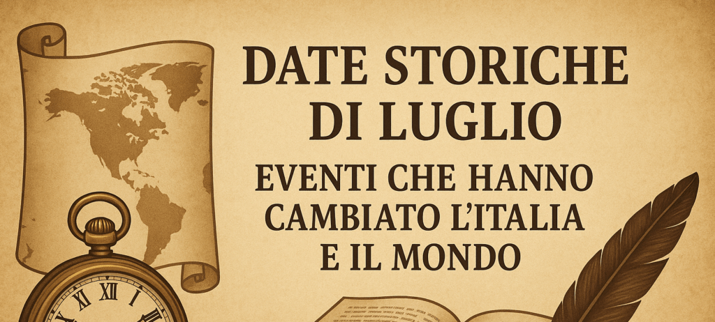 Date Storiche di Luglio Eventi che hanno Cambiato l'Italia e il Mondo