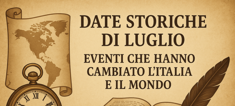 Date Storiche di Luglio Eventi che hanno Cambiato l'Italia e il Mondo