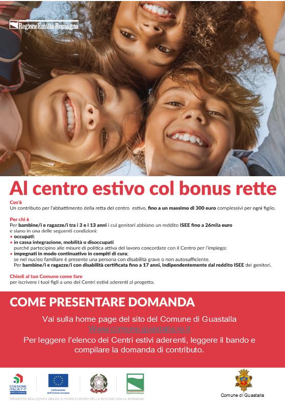 Guastalla investe sulle famiglie contributi ai centri estivi grazie a fondi regionali ed europei