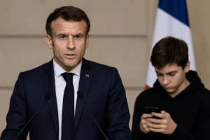 Macron punta al divieto dei social per minori la risposta alla violenza giovanile